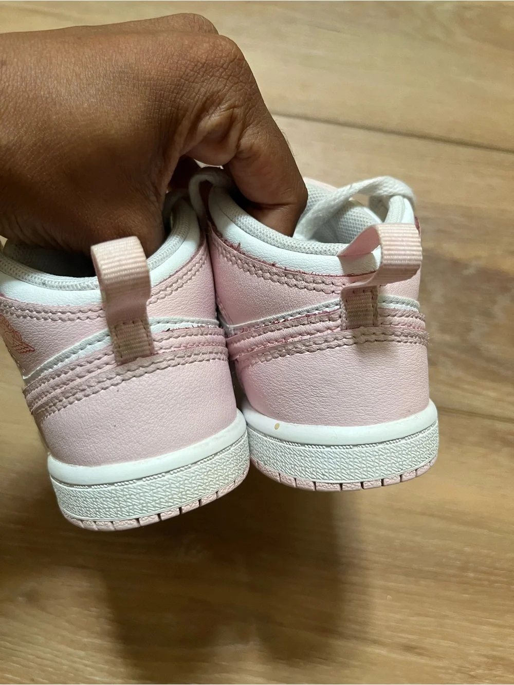 Nike air Jordan 1 mid light pink athletic sneakers shoes 8C toddler